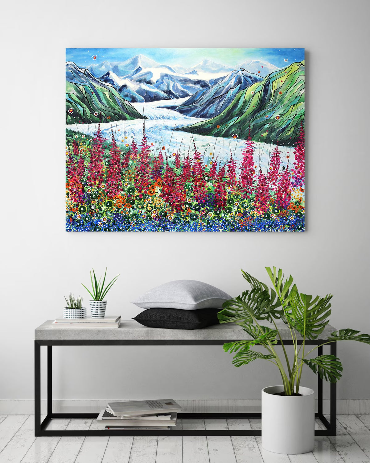 Glacier with Fireweed